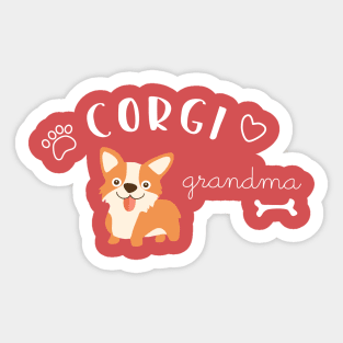 Corgi Grandma Sticker